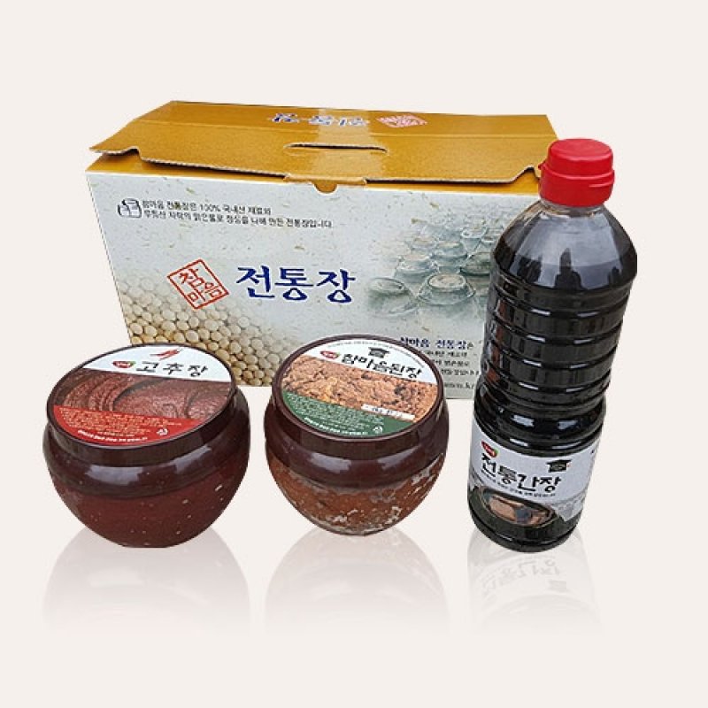 참마음 전통장 3종 세트 (간장,된장,고추장)